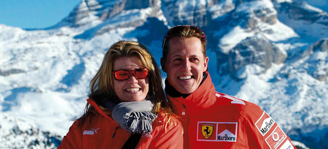 Corinna Betsch y Michael Schumacher, siempre muy unidos.