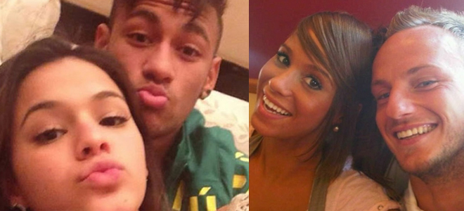 Bruna Marquezine y Neymar y Raquel Mauri e Iván Rakitic