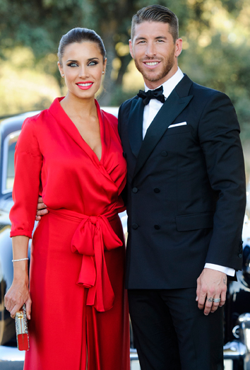 Pilar Rubio y Sergio Ramos, en la boda de René Ramos.