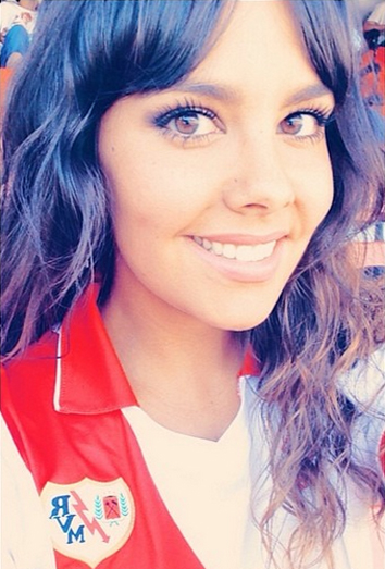 Cristina Pedroche, la aficionada más guapa del Rayo Vallecano.
