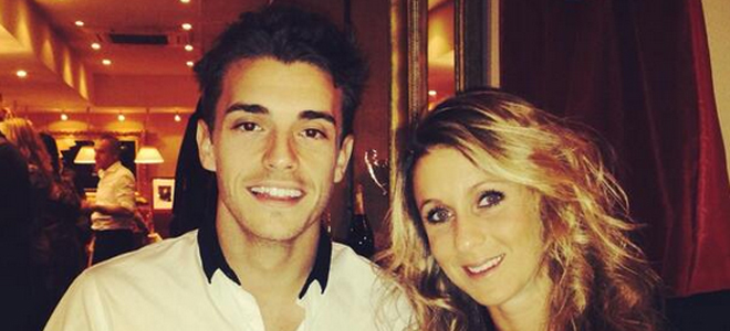 Jules Bianchi y su novia, Camille Marchetti.