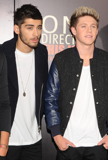 Zayn Malik y One Direction en un photocall. Zayn Malik y One Direction en un photocall.