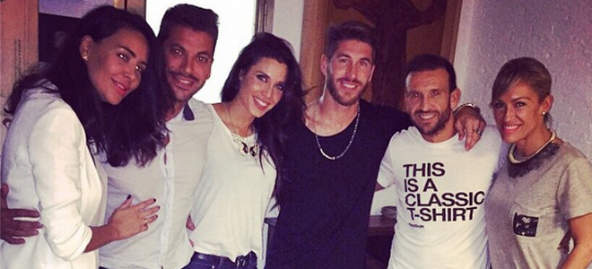 Pilar Rubio y Sergio Ramos, de celebración tras el Clásico.