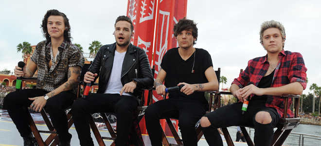 One Direction, en Orlando en la presentación de Four. One Direction, en Orlando en la presentación de Four.