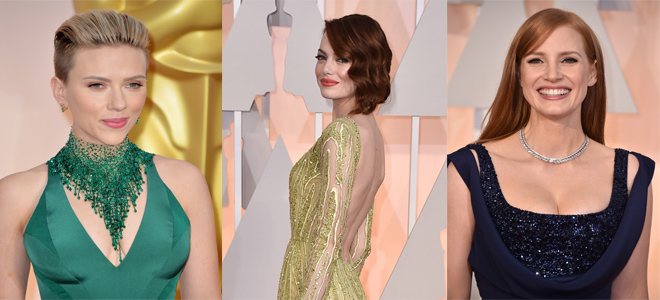 Scarlett Johansson, Emma Stone y Jessica Chastain