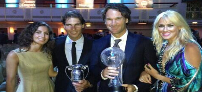 Xisca Perelló, Rafa Nadal, Carlos Moyá y Carolina Cerezuela