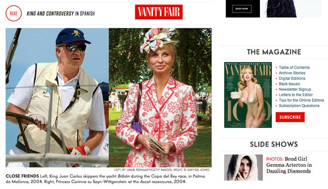 Corinna habla en Vanity Fair del Rey Juan Carlos Corinna habla en Vanity Fair del Rey Juan Carlos