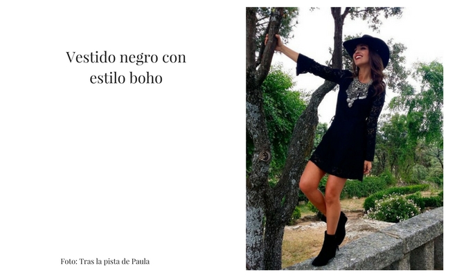 vestido negro estilo boho vestido negro estilo boho