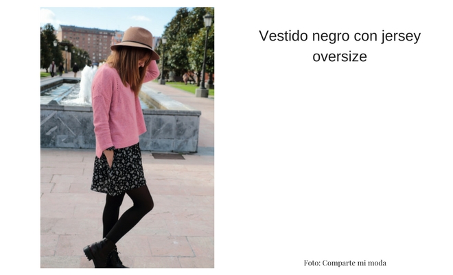 vestido negro con jersey vestido negro con jersey