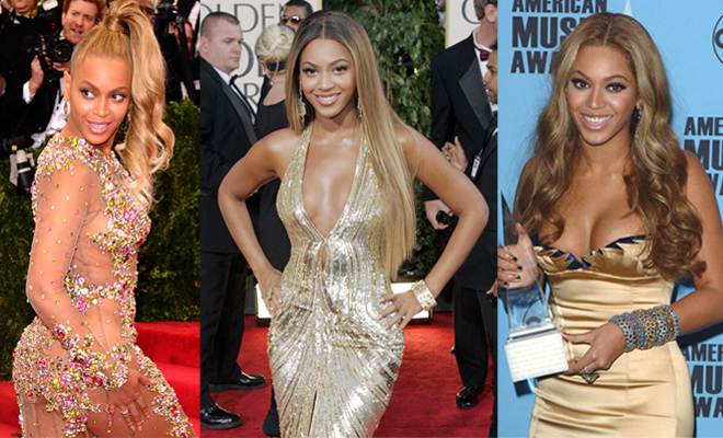 Beyoncé, vestidos dorados para la reina de oro