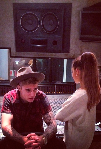 Los fans de Ariana Grande ansiosos por un dúo con Justin Bieber