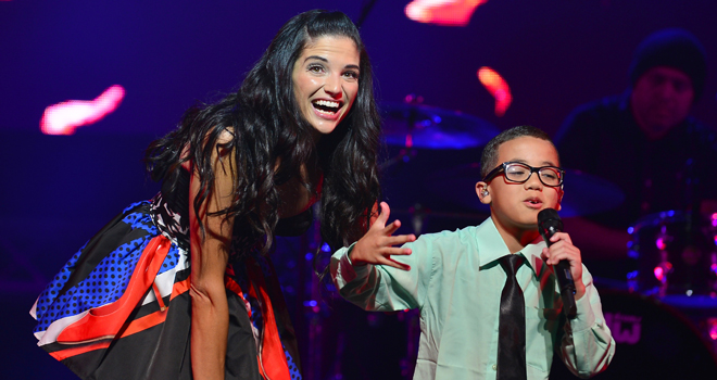 Natalia Jiménez en Miami junto a Jonael Santiago ganador de la Voz Kids Natalia Jiménez en Miami junto a Jonael Santiago ganador de la Voz Kids