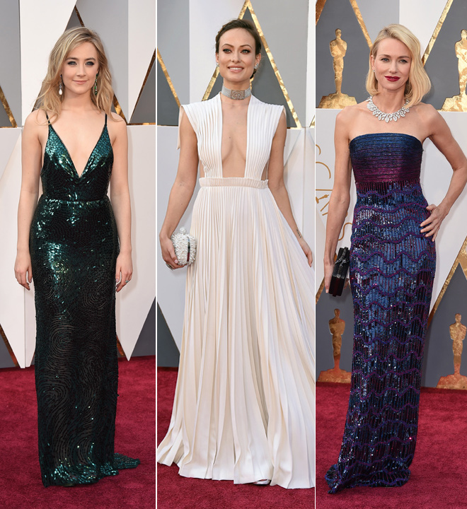 Saoirse Ronan, Olivia Wilde y Naomi Watts Oscars 2016 Saoirse Ronan, Olivia Wilde y Naomi Watts Oscars 2016
