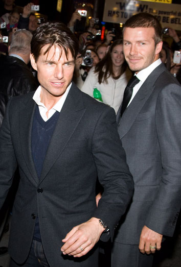 David Beckham y Tom Cruise.