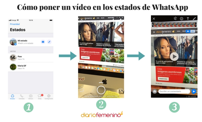 Poner un vídeo en los estados de WhatsApp paso a paso