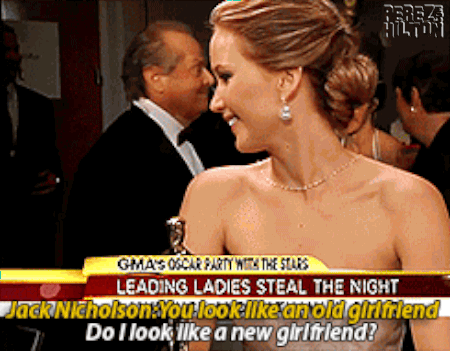 Jennifer Lawrence y Jack Nicholson