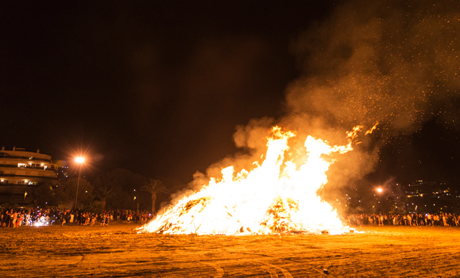 Las hogueras en la noche de San Juan