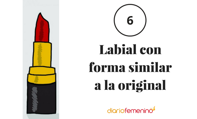 Labial con forma similar a la original