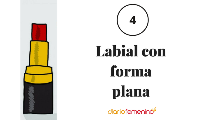 Labial con forma plana