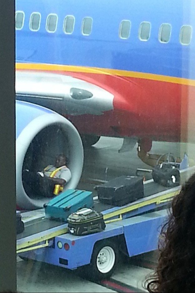 avión Dormir en el trabajo