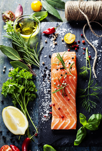 El salmón en la dieta sana