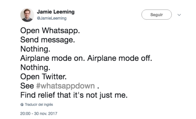 Las reacciones cuando Whatsapp se ha caído Las reacciones cuando Whatsapp se ha caído